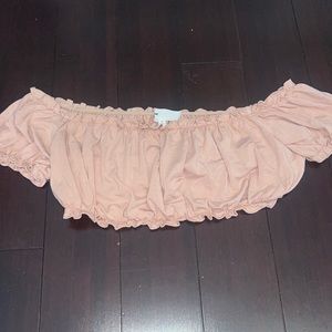 Blush crop top xs